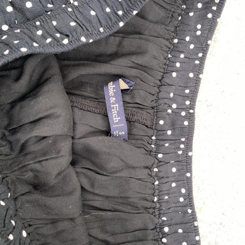 Abercrombie & Fitch Skirt Womens Small Blue Polka Dot Tiered Ruffle Mini Lined - Picture 3 of 12